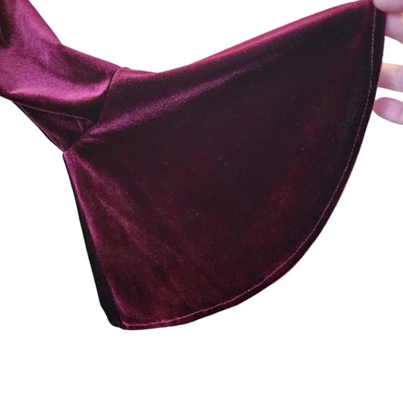 Frank Lyman Design Wine Maroon Velvety Dress Style 185238 Size 8 - Picture 7 of 14